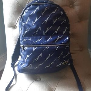 LACOSTE blue Backpack minor defect